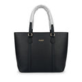 MISS SUSAN Classic Structured Black Tote Bag